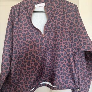 Leopard Print Pullover Jacket